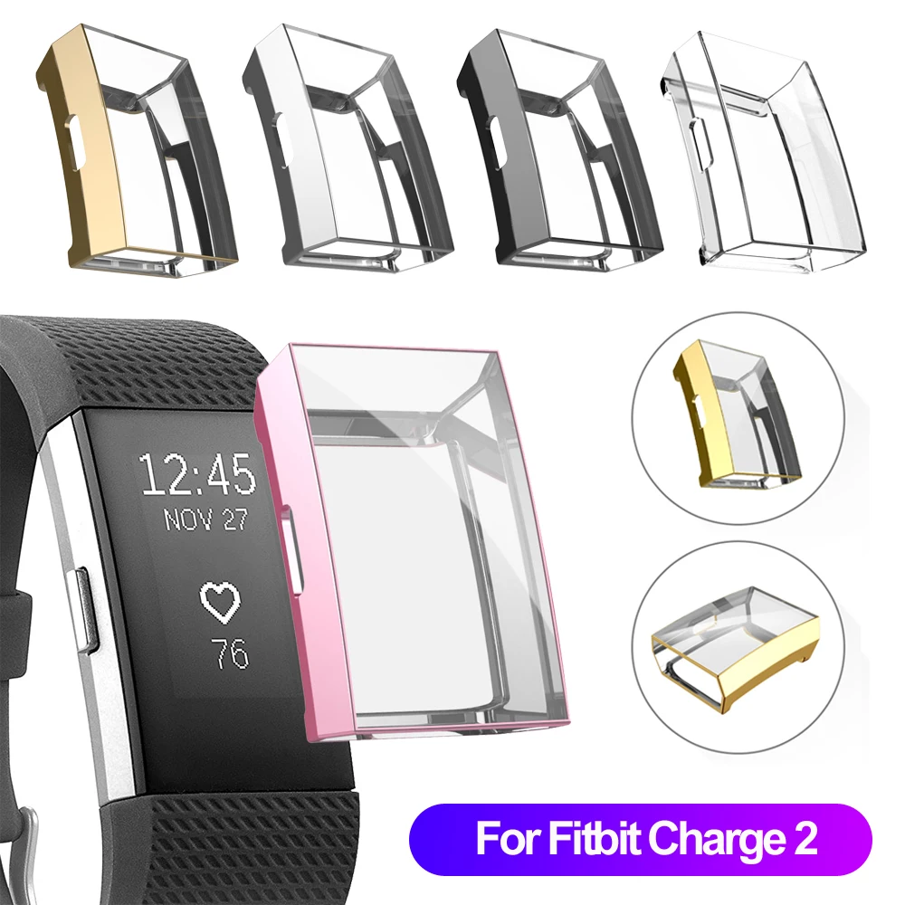 Прозрачный чехол для Fitbit Charge 2 мягкий защитный силиконовый из ТПУ аксессуары