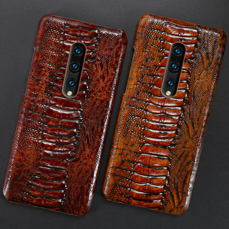 Чехол из натуральной кожи для Oneplus 8 Pro чехол s Воловья кожа ног страуса oneplus 7Pro 6T 5T 3