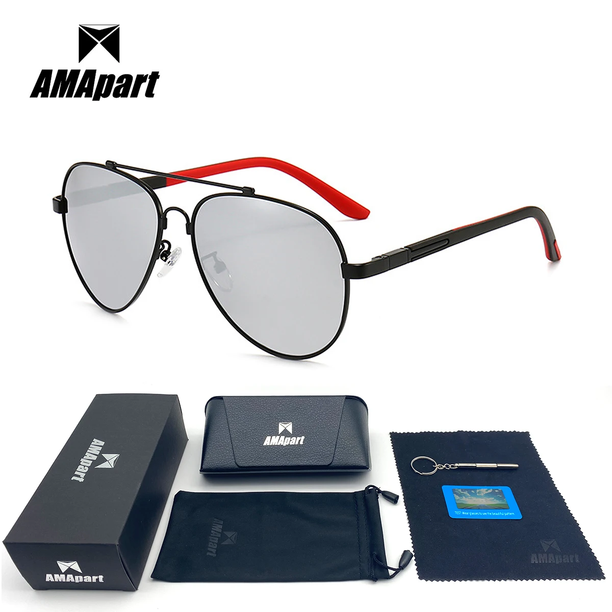 

AMApart High Quality Polarized Sunglasses For Men Driving Fishing Sports Outdoors UV400 Protection Anti-Glare