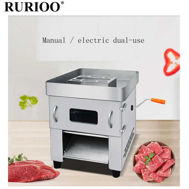 

Most Popular Meat Cutting Machine Fish Beef Pork Meat Cutter Commercial Desktop Electric Slicer Dicing Machine 850W