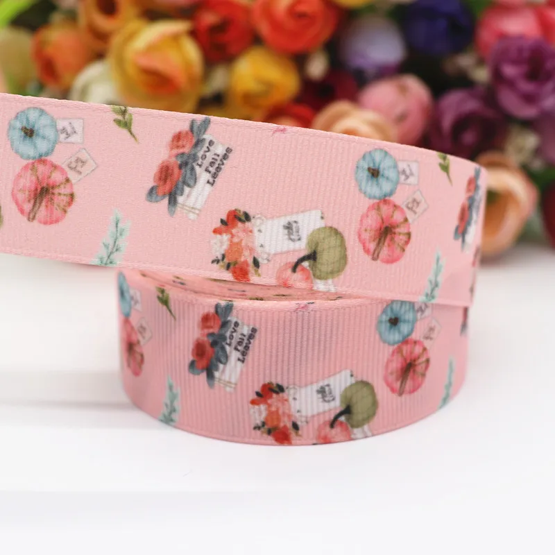 10 Yards 1'' 25MM Flowers /Fields And Gardens Printed Grosgrain Ribbons For Hair Bows DIY Handmade Materials Y2020051502 | Дом и сад