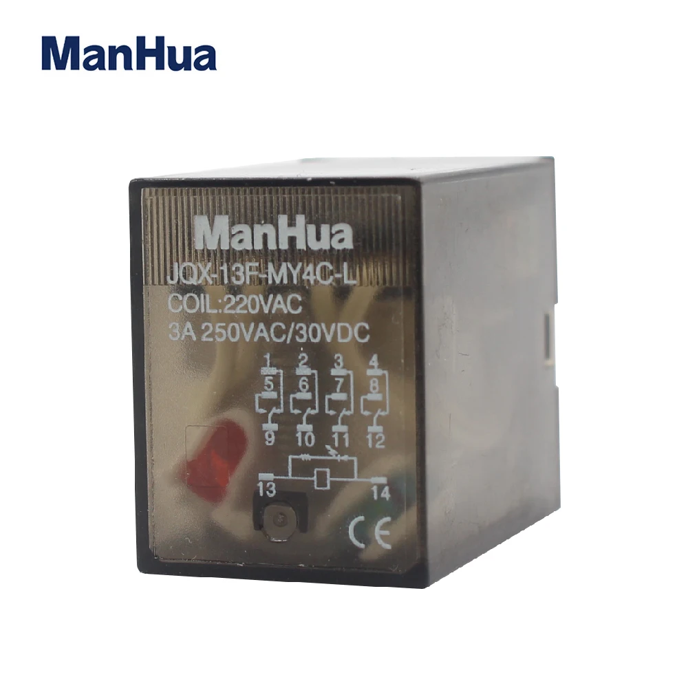 Manhua 10A 250VAC/30VDC светодиодный JQX 13F MY4C L реле общего назначения|Реле| |