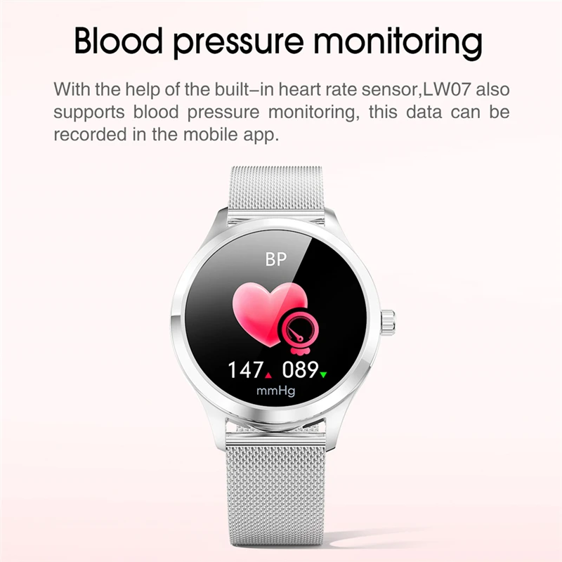 

2020 LW07 Smart Watch Women 2.5D DIY Watch Face IP67 Waterproof Lady Smartwatch For Android IOS Phone Fitness Bracelet