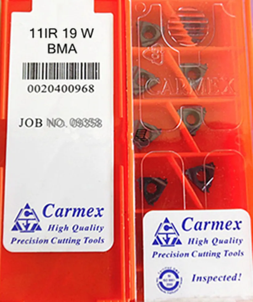 11IR 11 Вт 14 19 Вт 11BSPT 14bspt 19BSPT BMA 10 шт./компл. Carmex Резьбовая вставка обработки нержавеющей стали и нержавеющей стали
