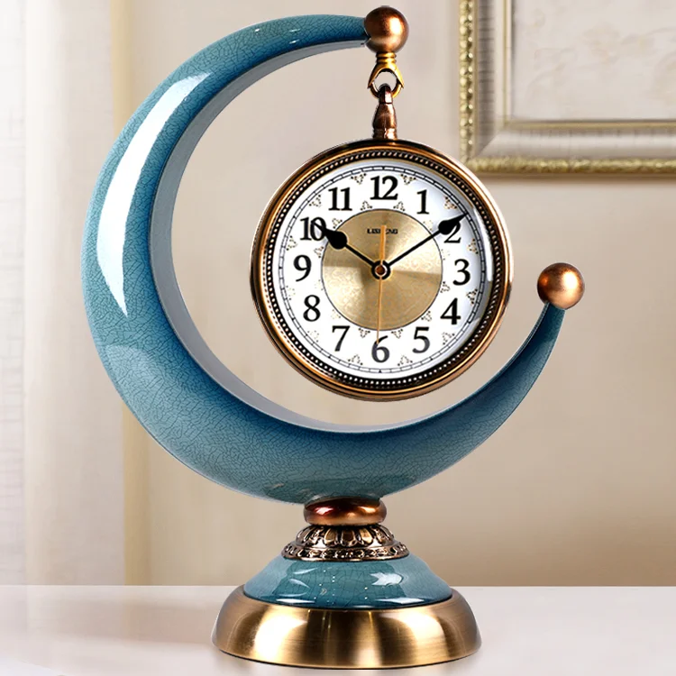 

Luxury Modern Table Clock Art Simple Nordic Metal Silent Creative Desk Clock Living Room Reloj De Mesa Household Products 50