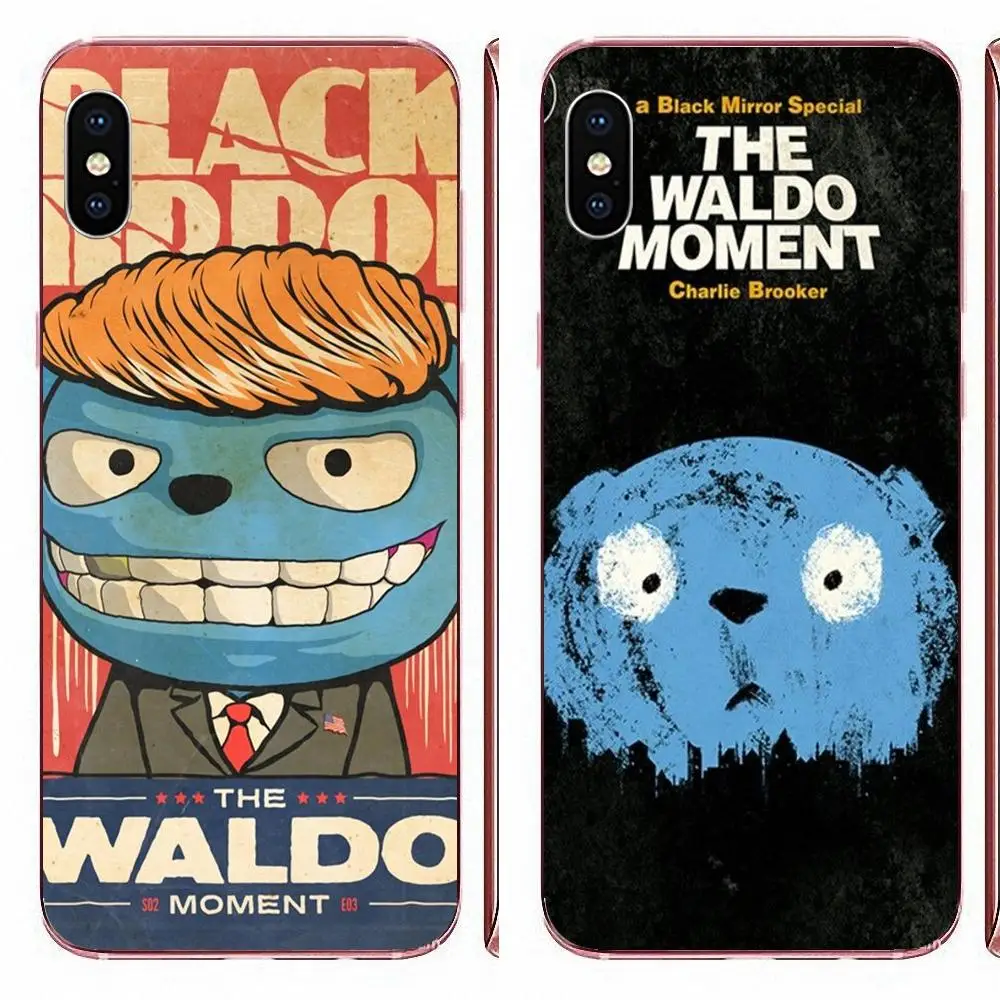 Черное зеркало Waldo Moment для Samsung Galaxy A10 A20 A20E A3 A40 A5 A50 A7 J1 J3 J4 J5 J6 J7 2016 2017 2018 мягкая