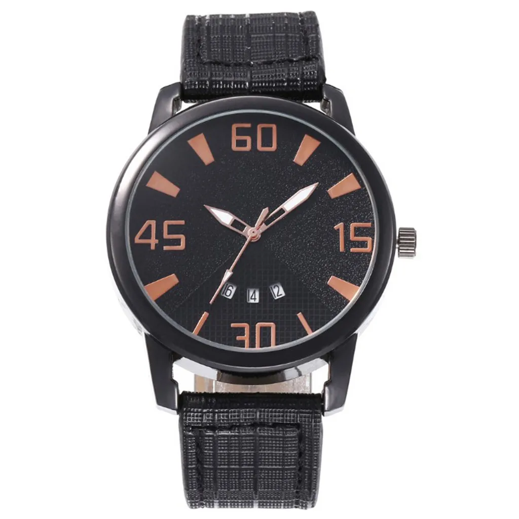 Бизнес часы мужские ретро дизайн кожаный ремешок аналоговые кварцевые Дата