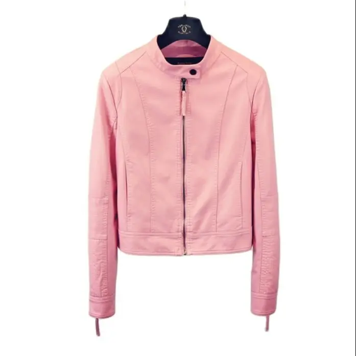 

Locomotive leather jacket woman 2020 wash PU short jacket faux leather coat women PU leather jacket women winter jacket women