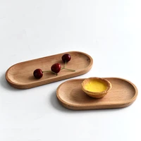 23cm18cm beech plate tableware beech oval tray mini solid wooden plate childrens dessert bread small plates specialty plates