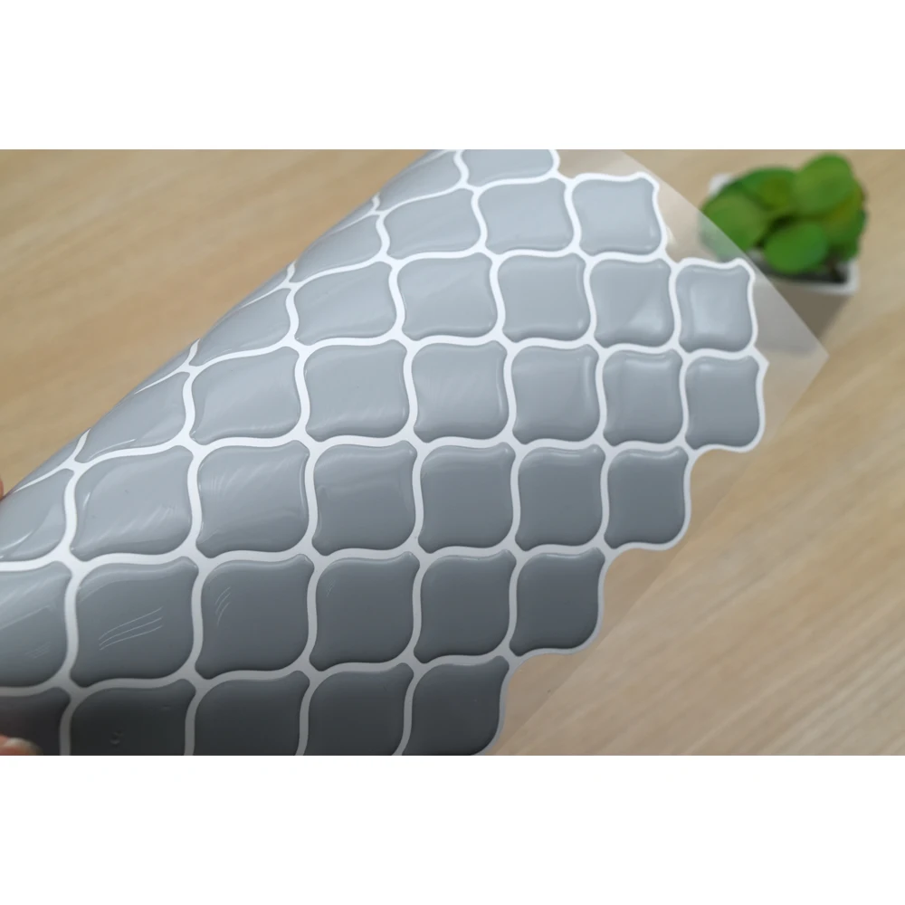 Buy 1PC 3D Lantern Shape Wall Sticker Mosaic Tiles Bricks Decoration Kitchen and Bathroom Vinyl Self-adhesive Wallpaper 250x213mm on