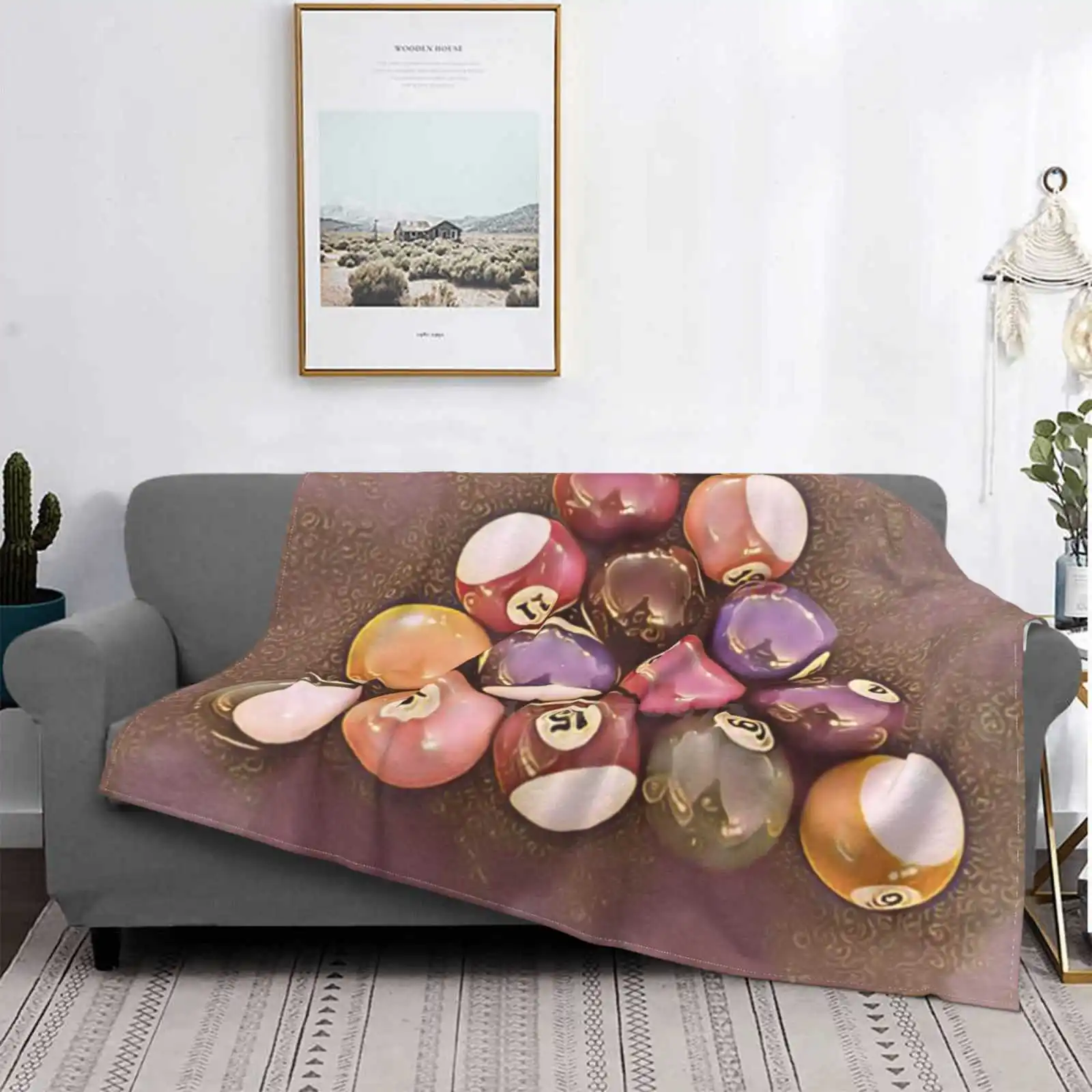 

Легкое мягкое фланелевое одеяло для игры в бильярд, креативный дизайн