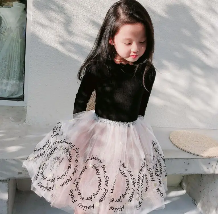 Платья-пачки для девочек осенне-зимнее детское вязаное платье праздничное