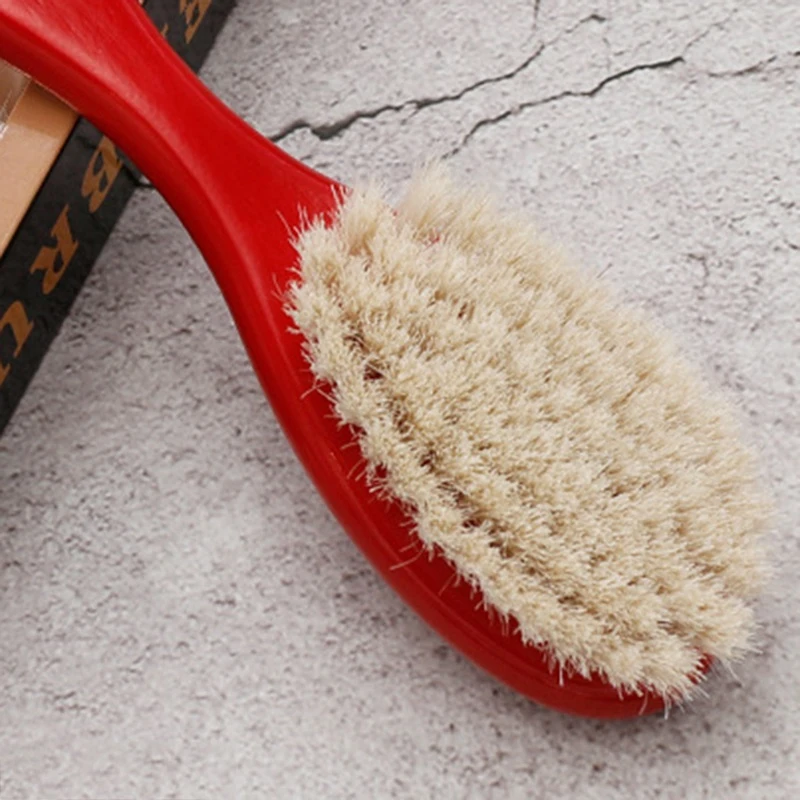 Черная натуральная мягкая щетина из козьей шерсти щетка для подметания бороды