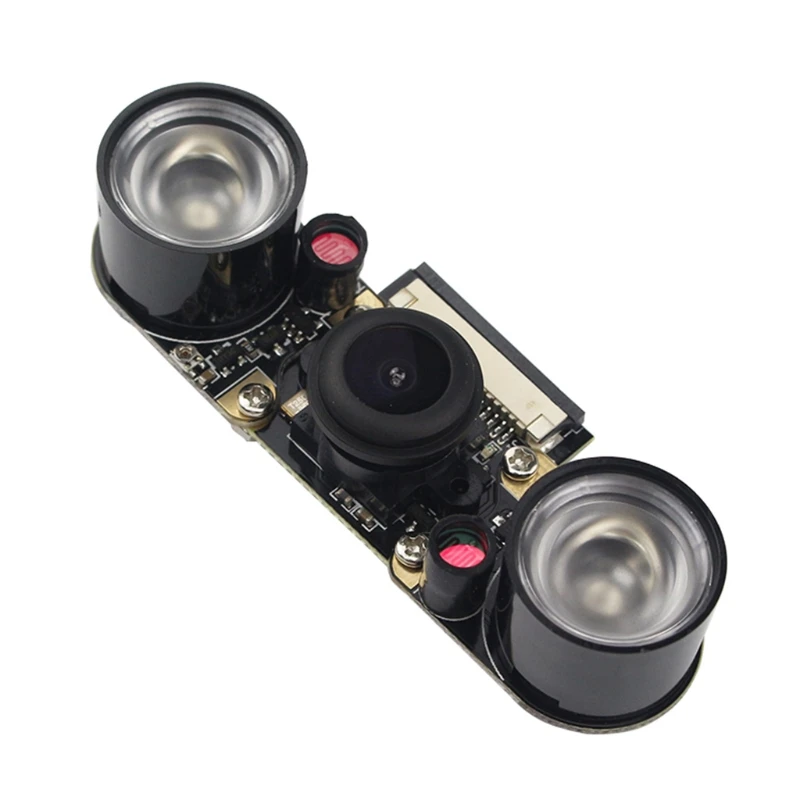 

Raspberry Pi 4B/3B Infrared Cut Video Camera 1080p Webcam 5 Megapixel Camera with 2 Night Vision Photosensitive Lights Acrylic
