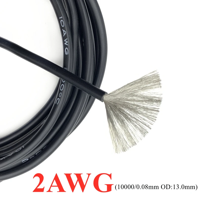 

1 м очень мягкий силиконовый кабель провод 2 AWG изолированный высокотемпературный гибкий термостойкий светящийся провод электронные медные...