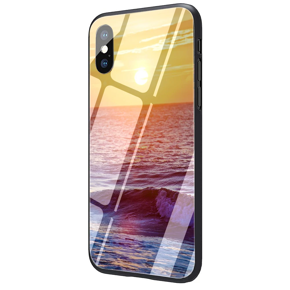 G1 EWAU Sunrise Sunset закаленное стекло чехол для телефона iPhone 11 Pro 6 6S Plus 7 8 Plus X XS XR XS Max - Color: G1
