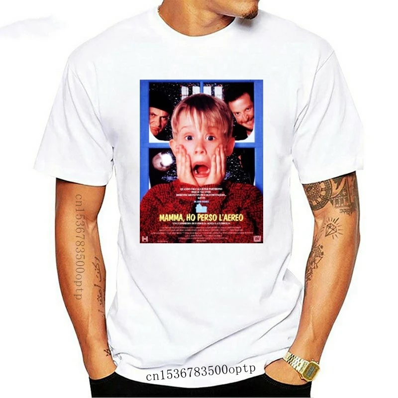 

New Home Alone Cool 90's Comedy Vintage Classic Movie Poster Fan Men's T-Shirt S-3XL Fashion Summer Paried T Shirts Top Tee