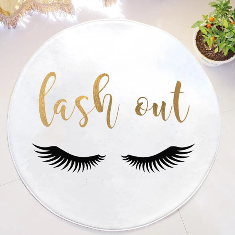 Милый мультяшный круглый ковер для ресниц и детской комнаты современный зоны