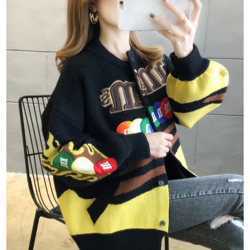

Embroidery Harajuku Patch Plus Size Coat 2021 Spring Autumn Women's Jackets Hip Hop Autumn Long Sleeve Female Jacket Outwear