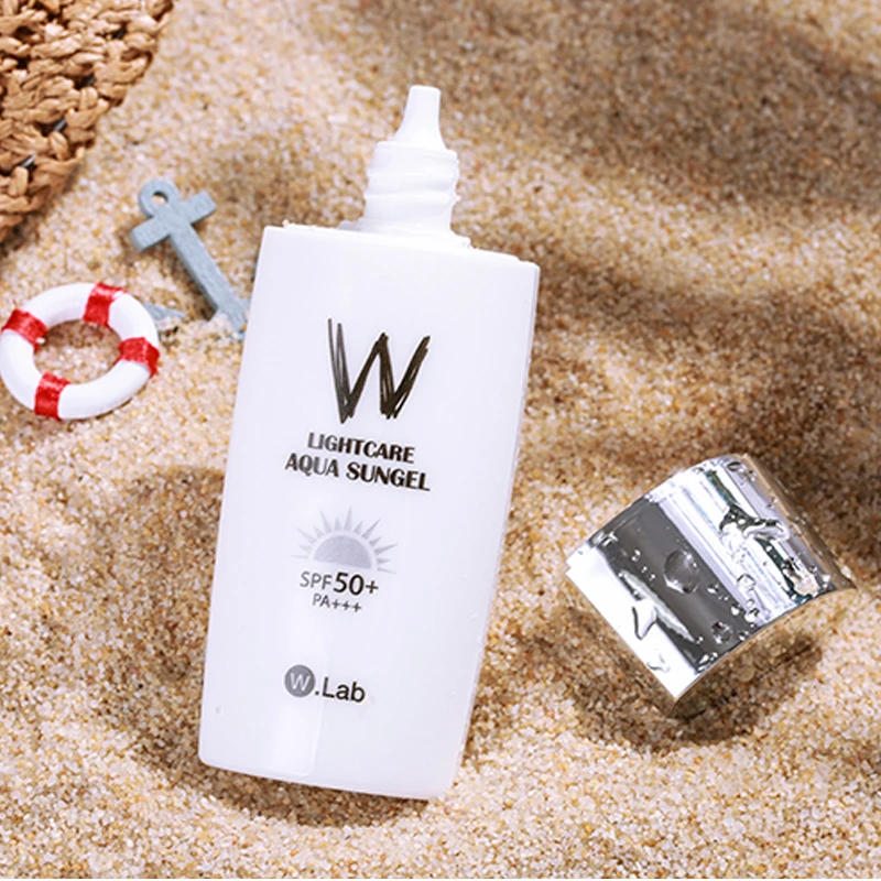 W Lab Light Care Aqua Sungel Праймер отбеливающий крем для лица солнцезащитный основа