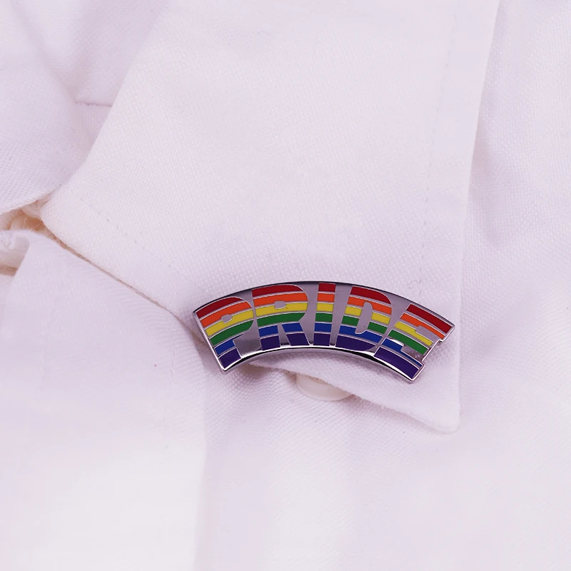 Эмалированная брошь Bainbow с мостиком, брошь для гомосексуалистов, для лацканов, фотопальто