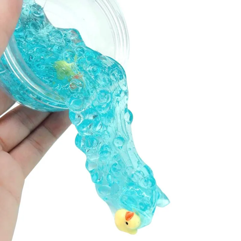 Пушистые слизи прозрачные плавающие утки DIY игрушки для детей сжимаемые игрушка