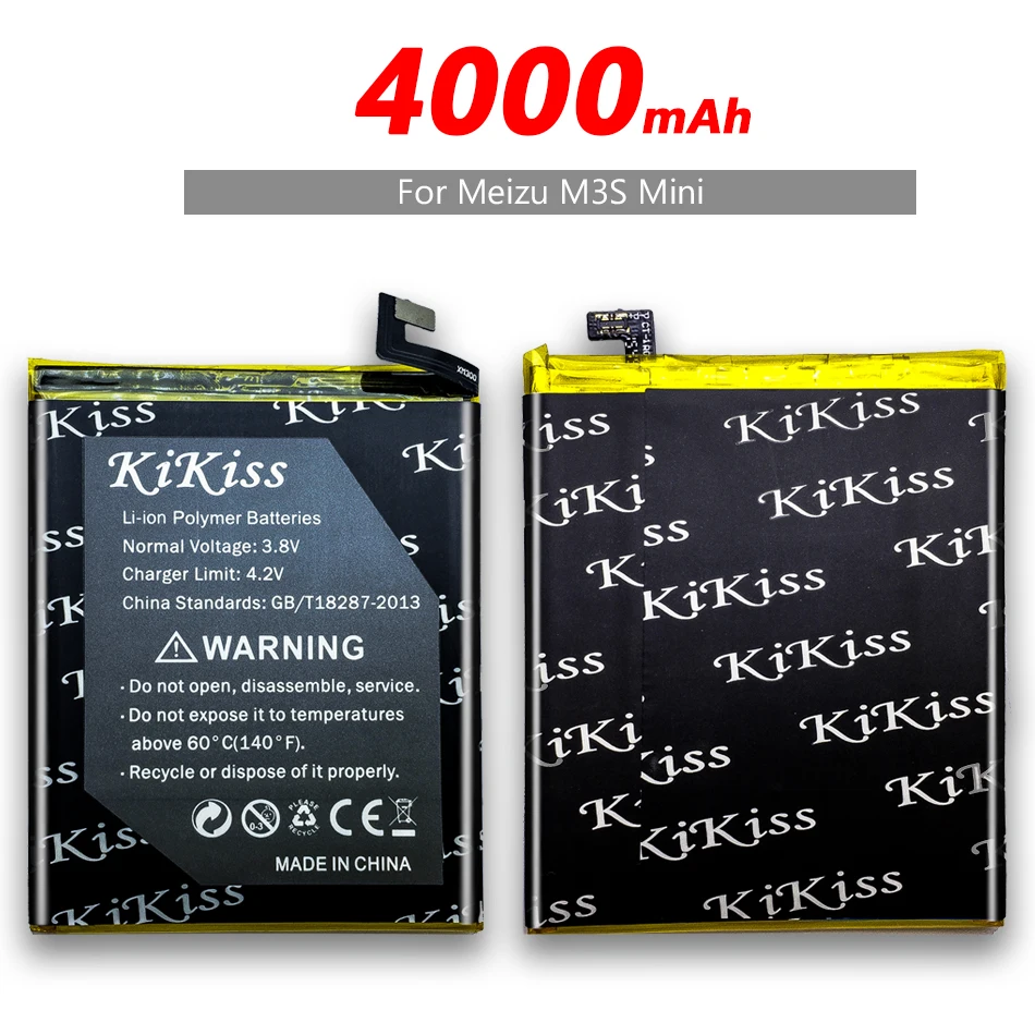 KiKiss Батарея BT61 BT15 BT68 BA611 BA612 для Meizu M3 Примечание L681H M681H/M3 M3S/M3S Mini/M5 Meilan Note 5/M5S 5S акумуляторная батарея