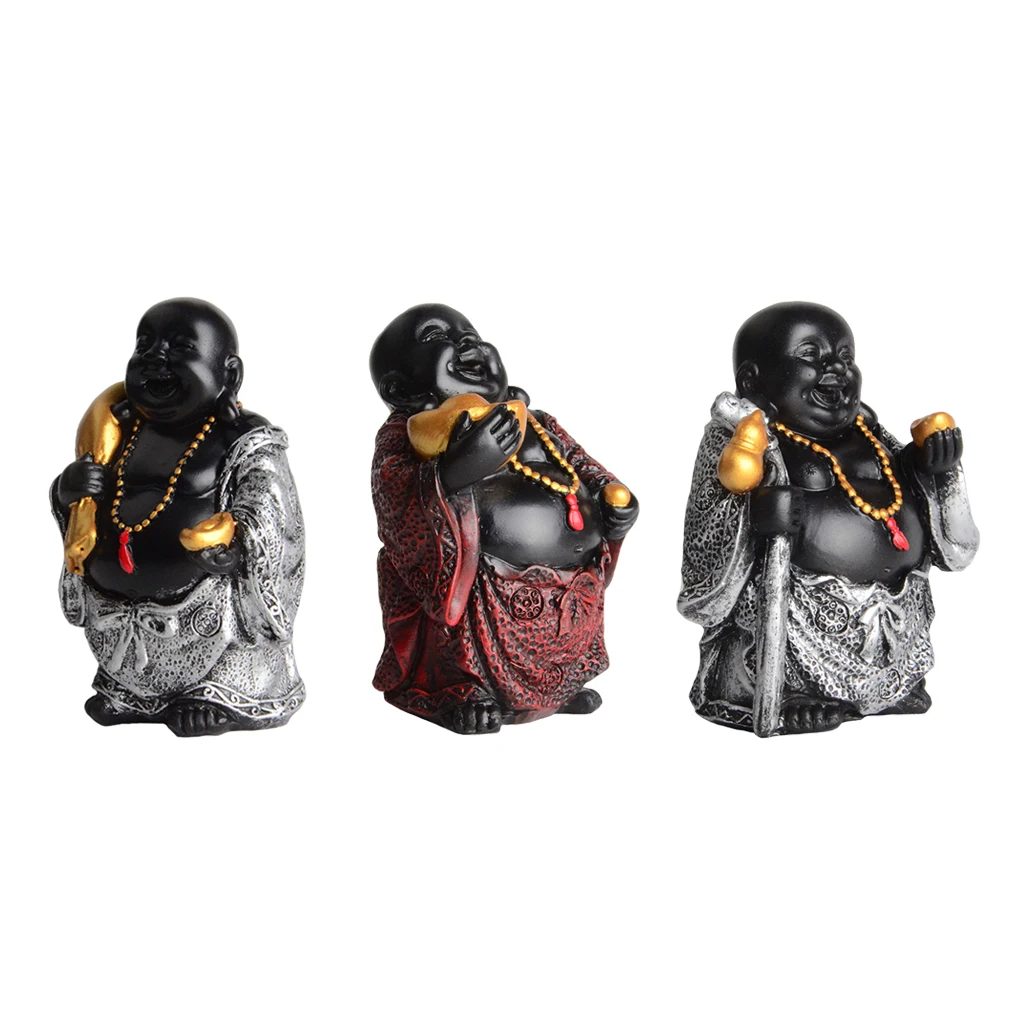 Laughing Buddha Statue Monk Figurine Baby Crafts Dolls Ornaments Figurines Home Decor Gift | Дом и сад
