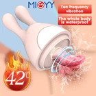 Вибратор для лизания языка с умным подогревом, стимулятор оральной груди, клитор, вибрирующее яйцо, кролик, массажер для мастурбации