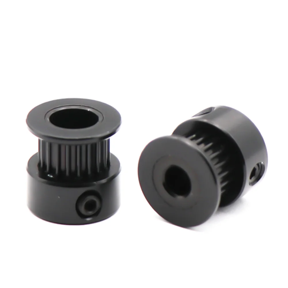 

2Pcs GT2 Timing Pulley 20 Tooth Wheel Bore Aluminium Gear Teeth Width 6mm 3D Printer Parts Black / Silver Color Timing Belt
