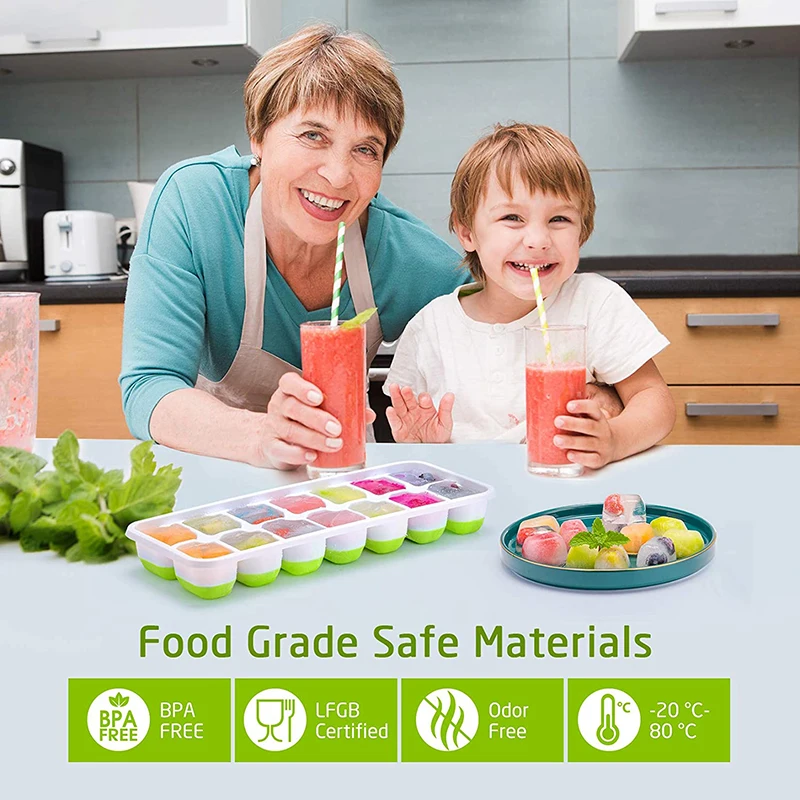 Домашние подносы для льда сделай сам Силиконовый поднос 14 льдов с устойчивой к