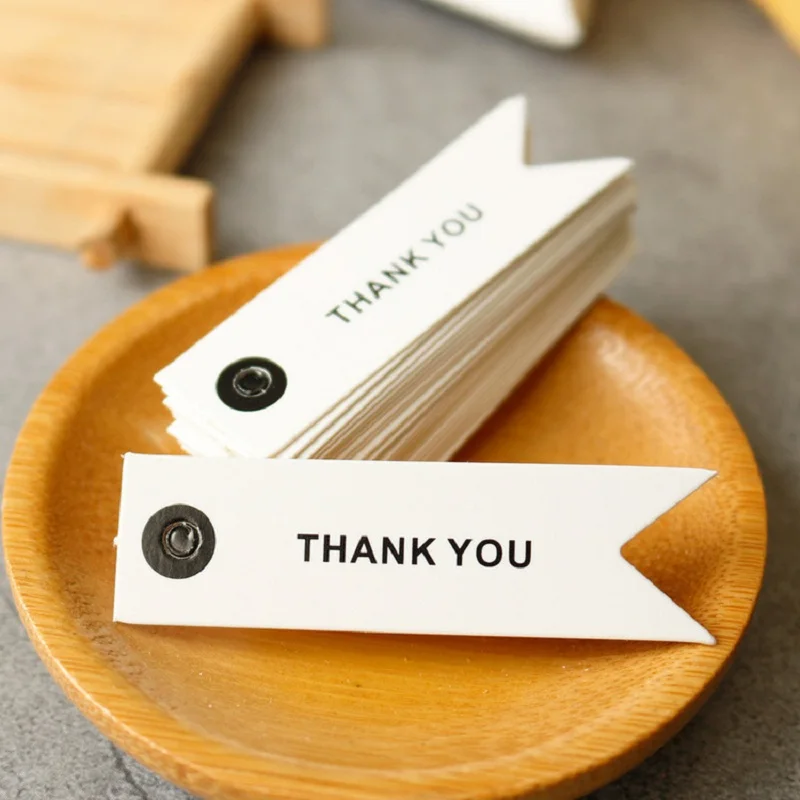 

Бирка с надписью «Thank You», 50 шт., коробка для бисквитов, подвесные бирки, украшения для тортов, подарочные пакеты ручной работы, белая бумажная...