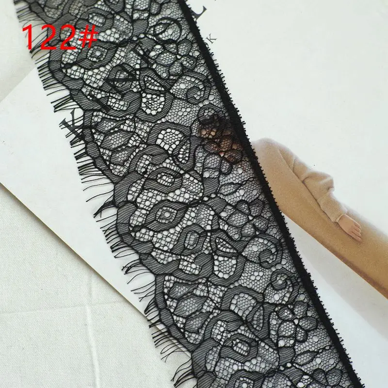 Черно-Белая Прозрачная Кружевная юбка сделай сам 3 метра рукава платье