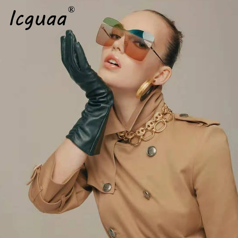 Солнцезащитные очки без оправы для мужчин и женщин квадратные цветные трендовые