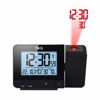 led screen digital alarm clock desktop clock usb charge 180 rotation projection clock humidity calendar time watch backlight