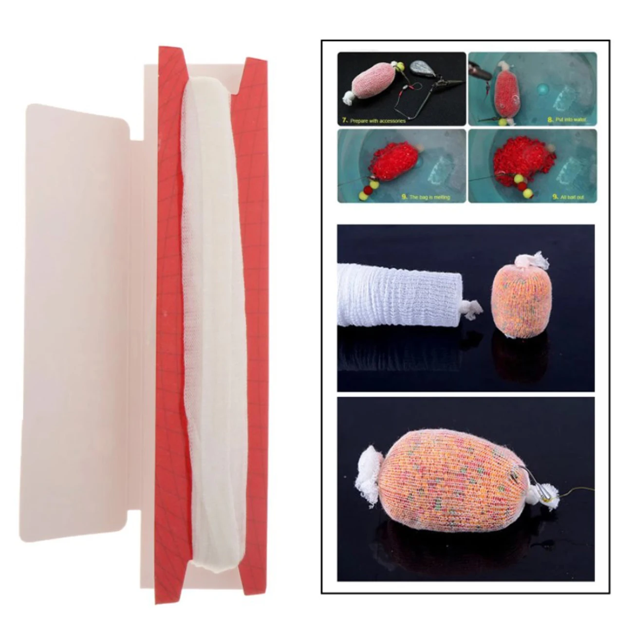 

Slowly Dissolve 5M PVA Fishing Mesh Soluble Narrow Fishing Network Water Soluble Mesh Refill Stocking Bait Bag Protect Fish Net