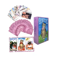 2022 new pet tartr card cat tarot cards mystical affectional divination fate game tarot cards for beginners pdf guidebook