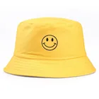 Панама летняя для мужчин и женщин, дизайнерская плоская шляпа со смайликом, для рыбалки, Боб, Кепка в стиле хип-хоп, 5 цветов