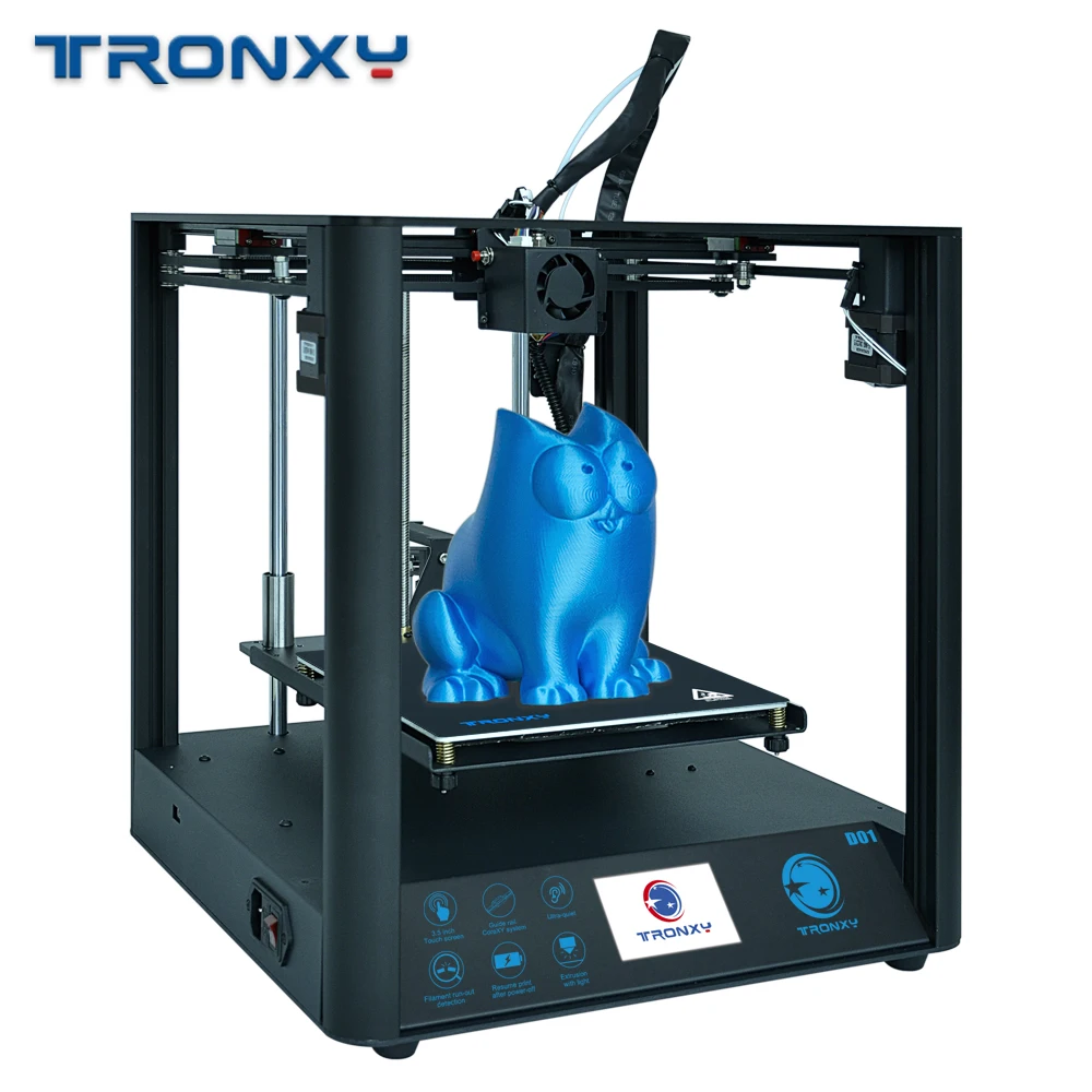 2019 новейший дизайн TRONXY D01 3d принтер бесшумный полная металлическая рамка