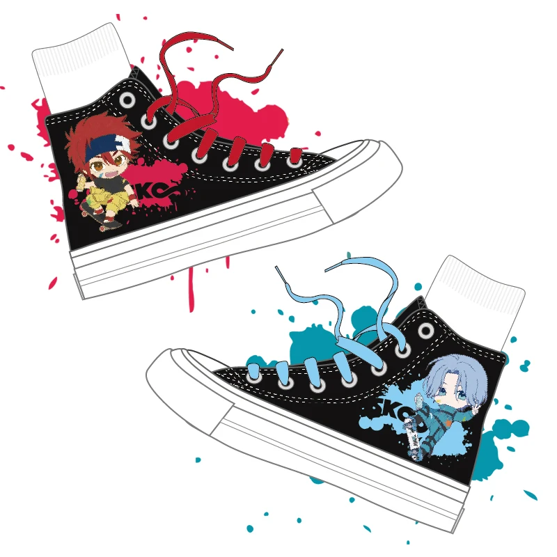 

Man women casual shoes Japanese Animation Cartoon Print Canvas Shoes Unlimited Skateboard High Top Canvas Shoes White Shoes
