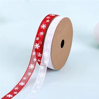 5yardslot snowflake organza ribbon gift wrap decoration christmas ribbons diy bow card gifts party wedding wrapping supplies