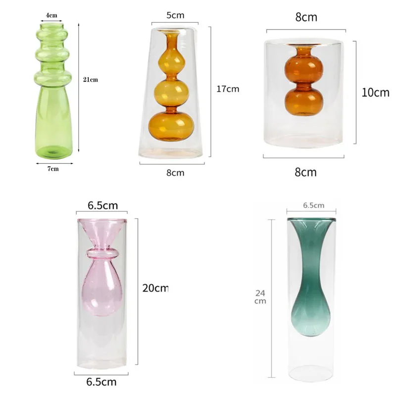 Ваза для украшения дома в европейском стиле стеклянный цветочный горшок комнаты