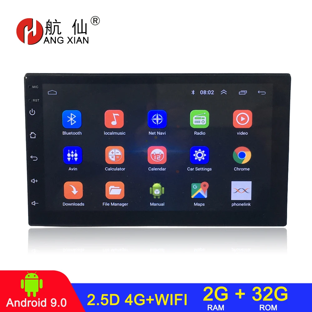 Автомобильная стереосистема на Android 9 0 2 DIN универсальный автомобильный dvd плеер