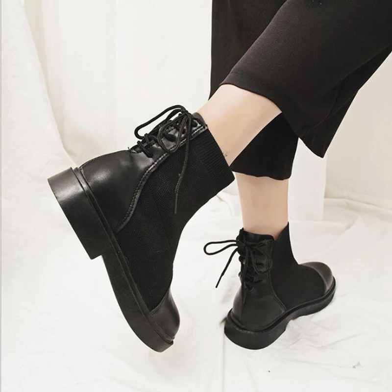 2019 г. Новая осенне зимняя обувь женские черные ботильоны из натуральной кожи