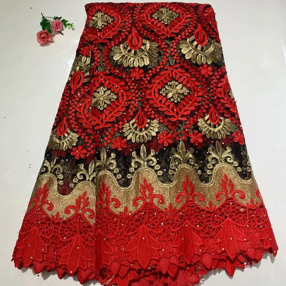 2019 африканская сетчатая кружевная ткань с камнями молочный шелк французский