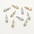 Новое поступление! 18x5 мм 100 шт., фианиты, коннекторы для подвесок ручной работы, ожерелье, серьги, запчасти сделай сам, Ювелирная фурнитура и компоненты