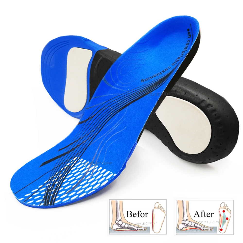 KOTLIKOFF Orthopedic Shoe Sole Insoles For Feet Sport Arch Support Insoles Lightweight Comfortable Foot Pad Insert For Men/Women