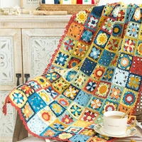susans family crochet blanket diy material package mexico patchwork multi purpose blanket diy adult crochet kits woolen blanket