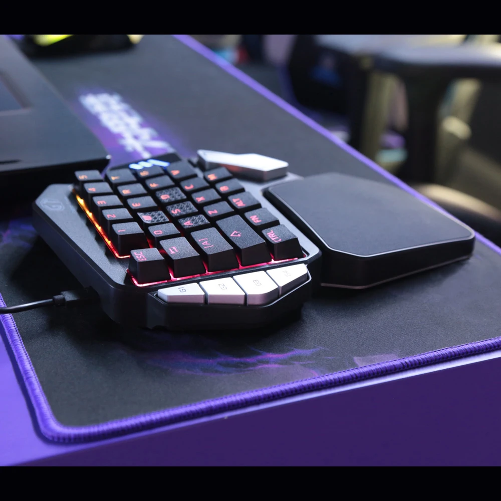 Delux Gamer Gaming T9X механическая клавиатура мышь комбинированная профессиональная Проводная клавиатура с одной рукой M618 Plus RGB вертикальная мышь