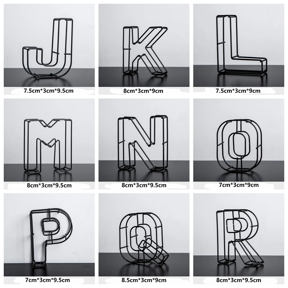 Ornament Sign Desk Decor Metal Hollow Letter Alphabet Personalised Name Design DIY Art Craft Wedding Party Gift Home | Дом и сад